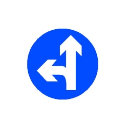 直行左轉(zhuǎn)剪頭標(biāo)志牌